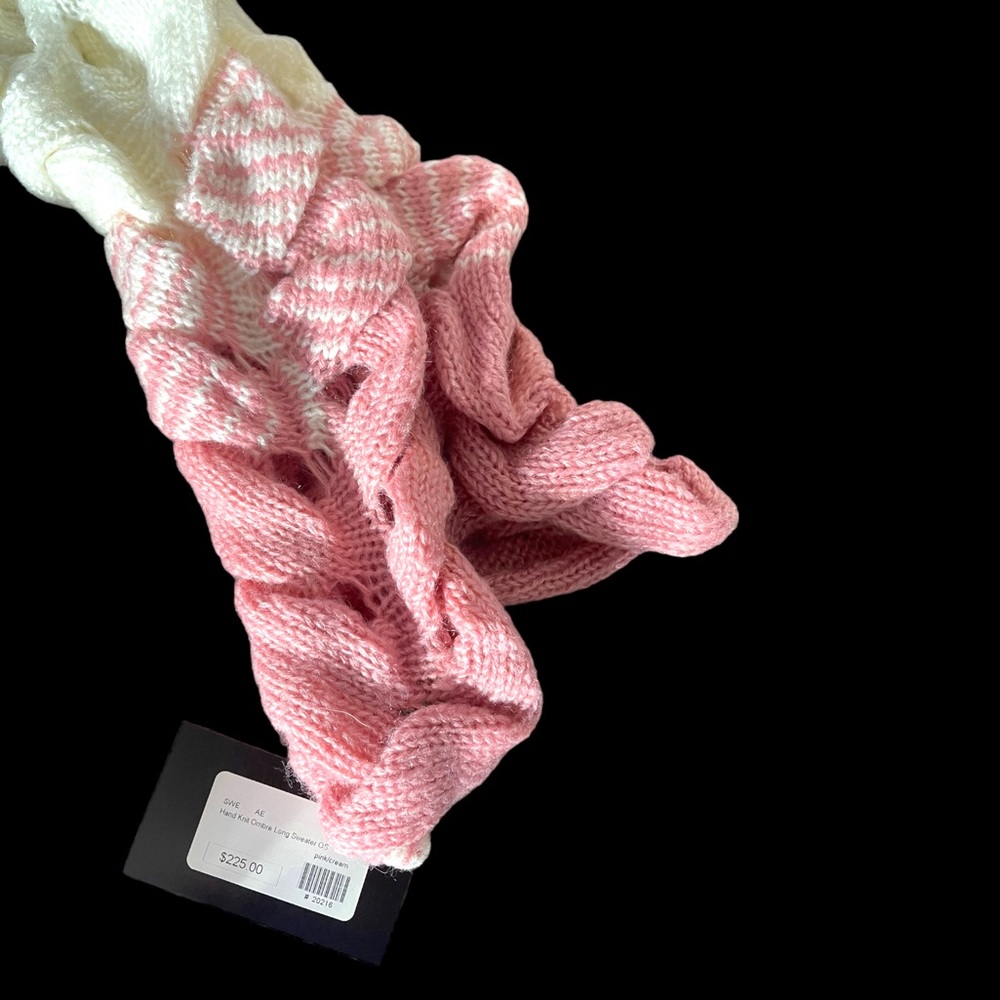 Pink & Cream Hand Knit Sweater - Picture 13 of 13